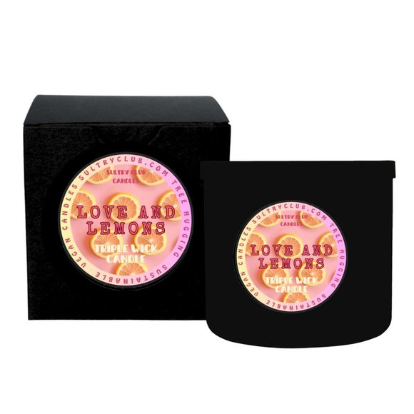 LOVE AND LEMONS 3 WICK CANDLE - Picture 2 of 2